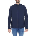 Blue Nylon Full-Length Jacket