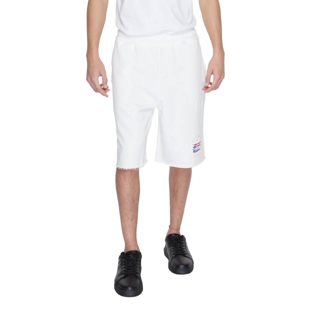 White Cotton Bermuda Shorts