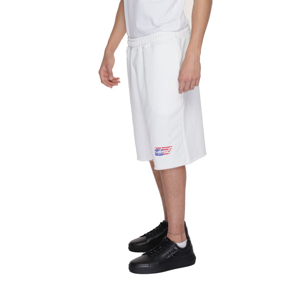 White Cotton Bermuda Shorts