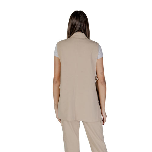 Beige Polyester Waistcoat