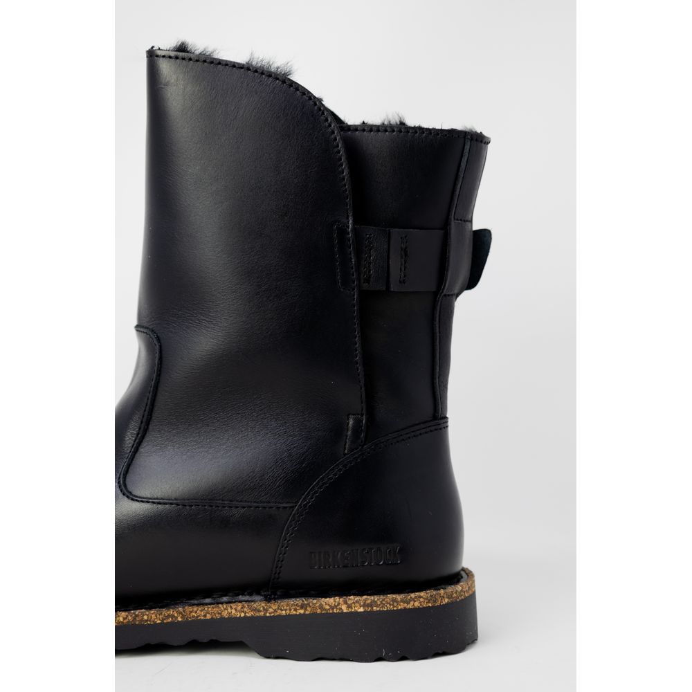 Black Leather Ankle Boots