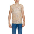 Beige Polyester Tank Tops